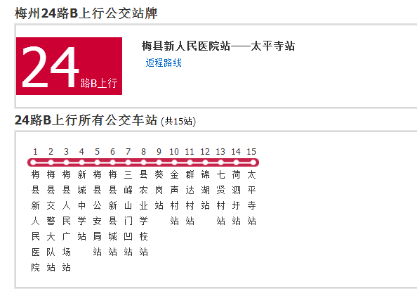 梅州公交24路B