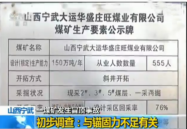 6·19寧武煤礦冒頂事故