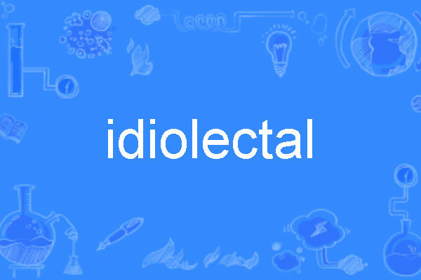 idiolectal