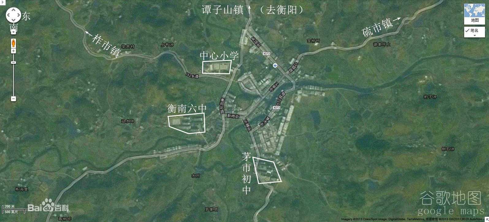 茅市鎮衛星地圖