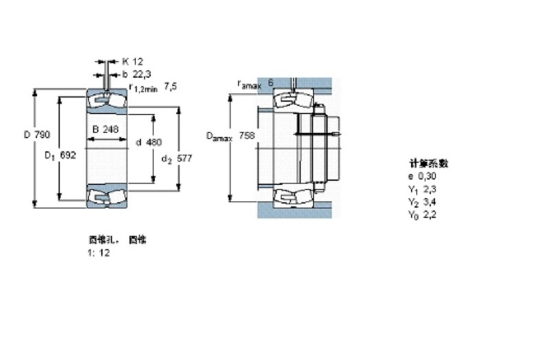 SKF 23196CAK/W33軸承