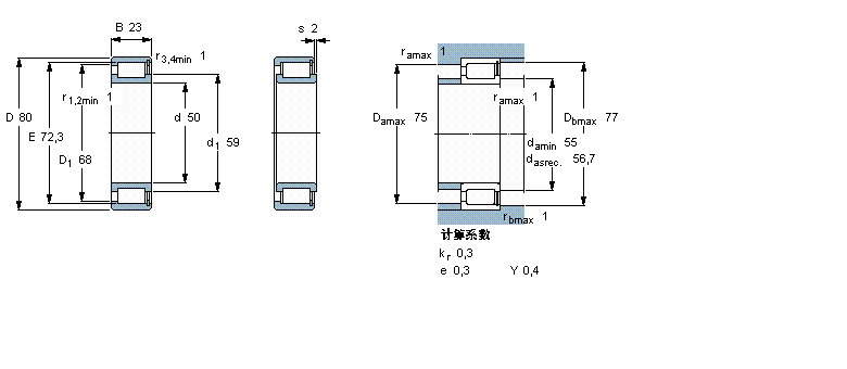 SKF NCF3010CV軸承