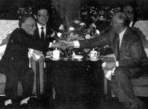 1989年5月15日，戈巴契夫到達北京