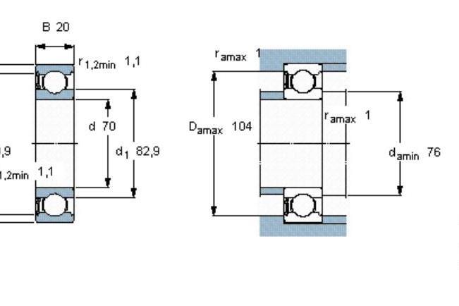 SKF 6014-RS1軸承