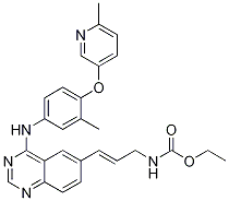 2-甲氧基-N-[3-[4-[[3-甲基-4-[（6-甲基-3-吡啶基）氧基]苯基]氨基]-6-喹唑啉基]-2-丙烯-1-基]乙醯胺