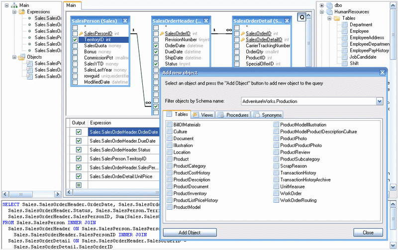 Active SQL Query Builder