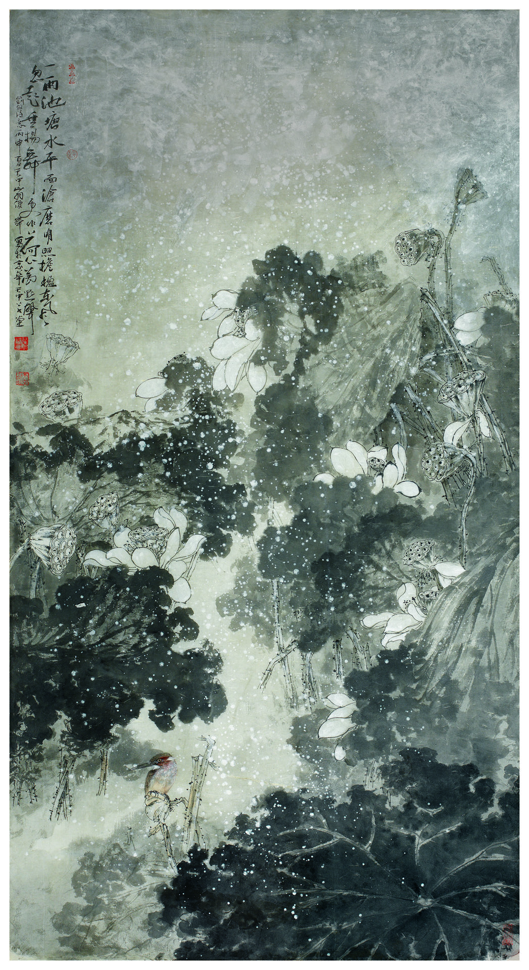 一池芙蓉萬點聲