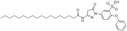 5-[4,5-二氫-5-羰基-3-[（1-羰基十八烷基）氨基]-1H-吡唑-1-基]-2-苯氧基苯磺酸