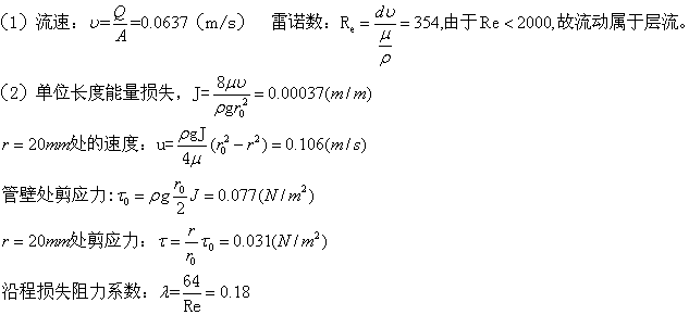 層流水頭損失