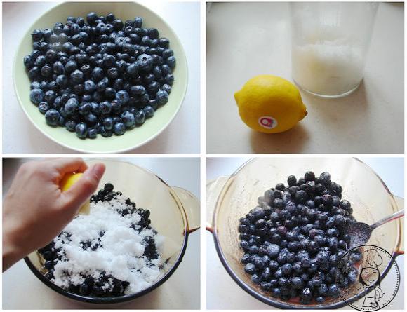 藍莓醬製作過程