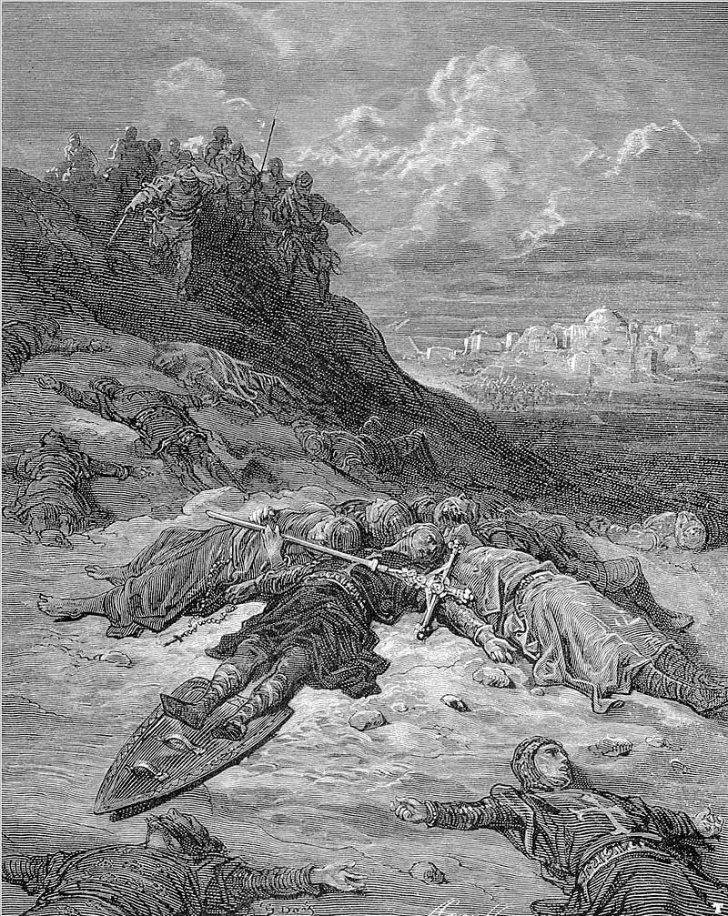 19世紀的素描 弗雷德里克一世之死