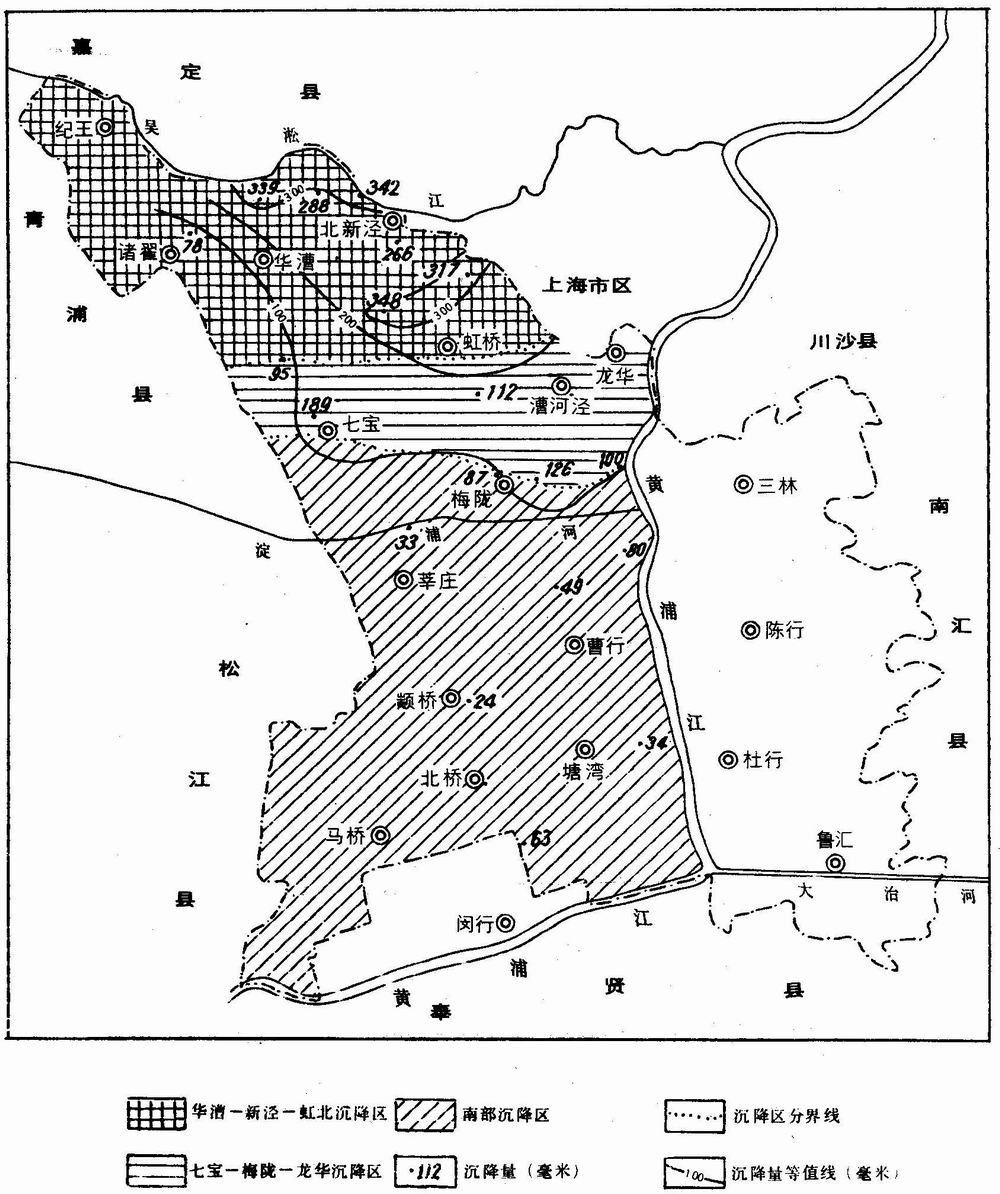 上海縣地面沉降圖