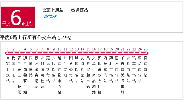 平度公交6路