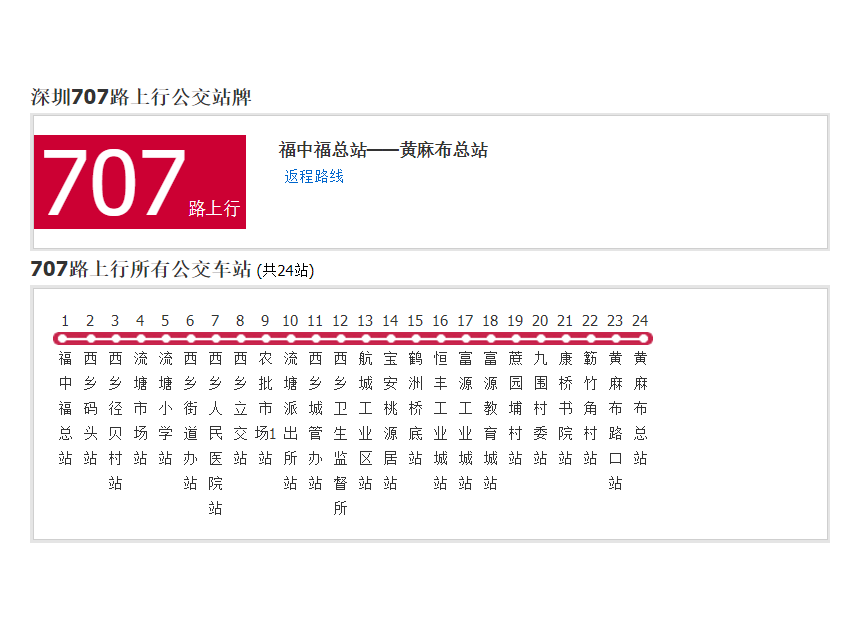 深圳公交707路