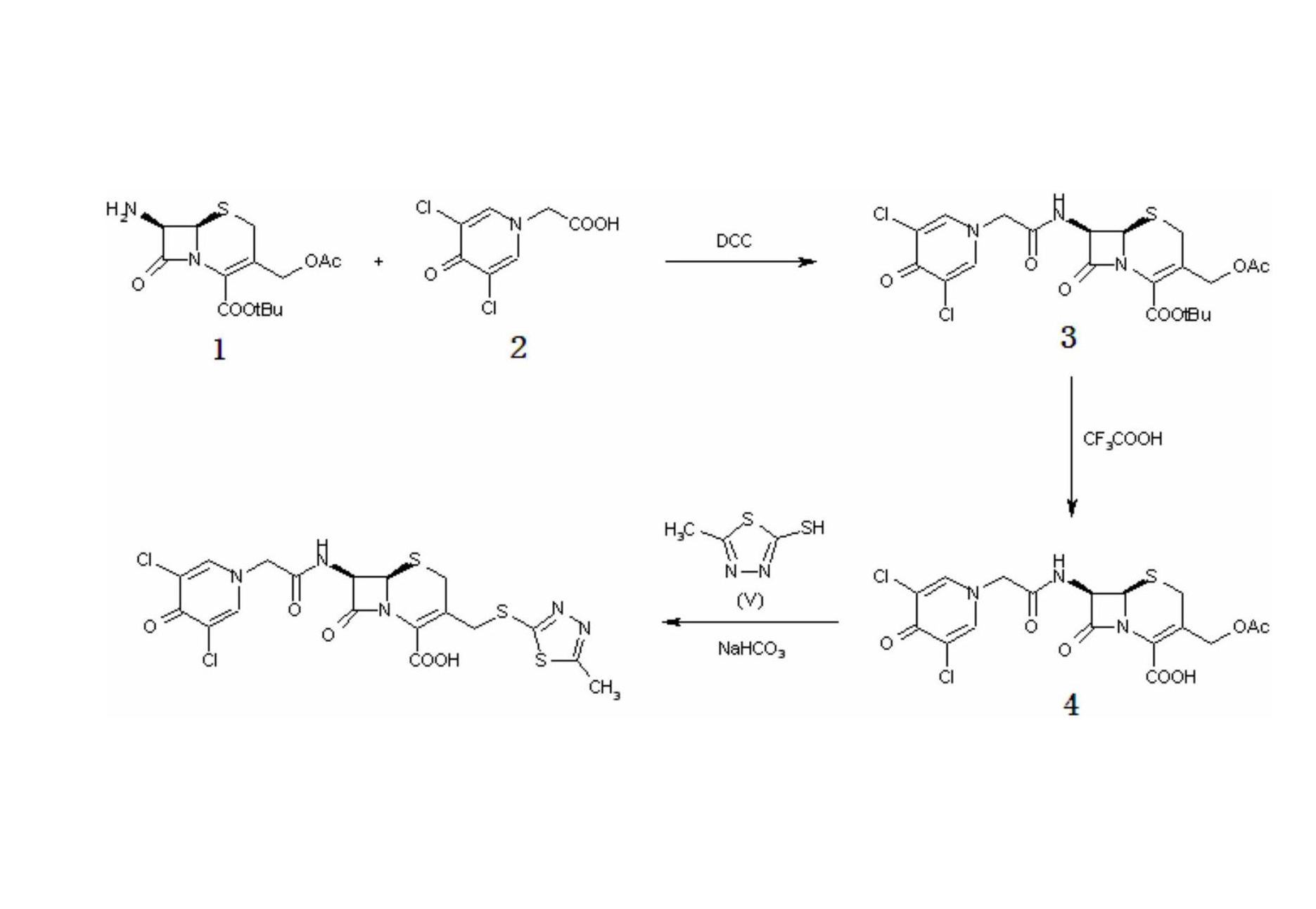 一種頭孢類抗感染藥物的合成工藝