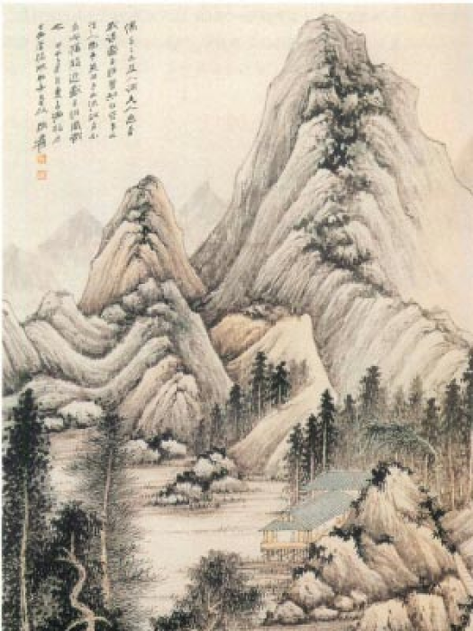 擬盛子昭山水