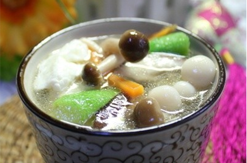 青豆菌菇湯