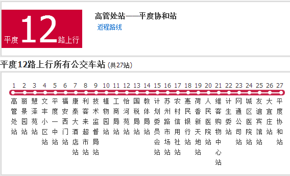 平度公交12路