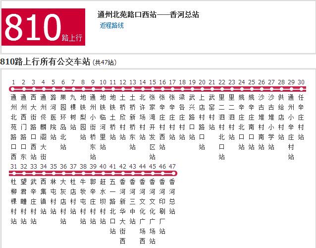 廊坊公交810路