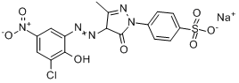 4-[4-[（3-氯-2-羥基-5-硝基苯基）偶氮]-4,5-二氫-3-甲基-5-氧代-1H-吡唑-1-基]-苯磺酸單鈉鹽