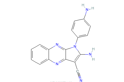 2-氨基-1-（4-氨基苯基）-1H-吡咯並(2,3-b)喹喔啉-3-腈