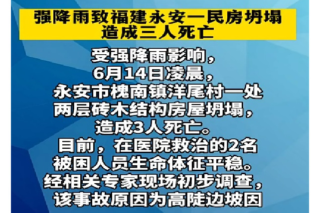 6·14永安民房坍塌事故