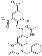 N-[2-[（2-溴-4,6-二硝基苯基）偶氮]-4-甲氧基-5-[（苯基甲基）-2-丙烯基氨基]苯基]乙醯胺