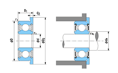 SKF NK8/12滾針軸承圖紙