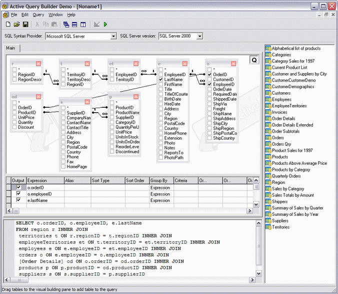 Active SQL Query Builder