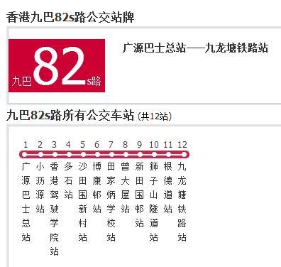 香港公交九巴82s路