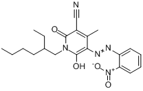 1-（2-乙基己基）-1,2-二氫-6-羥基-4-甲基-5-[（2-硝基苯基）偶氮]-2-氧代-3-吡啶腈