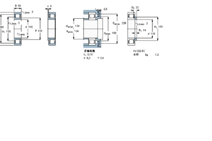 SKF NJ322ECP軸承