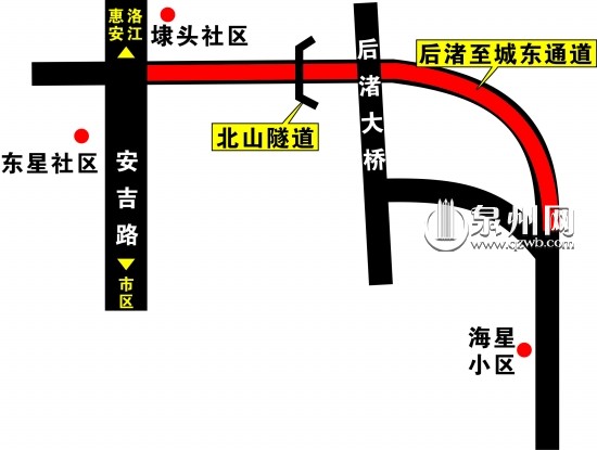 後渚至城東通道