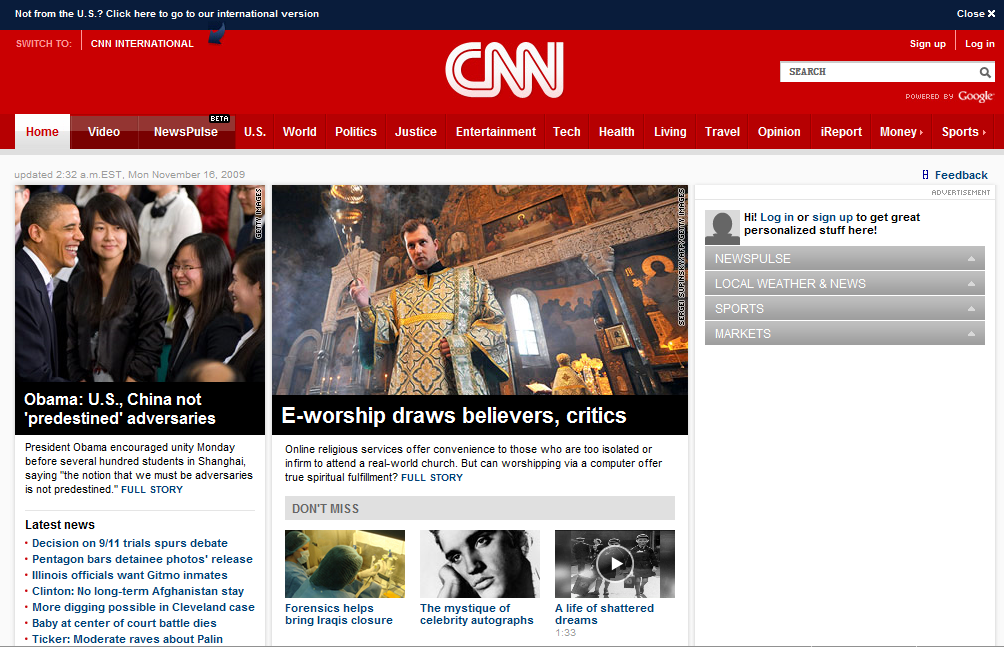 CNN首頁照片