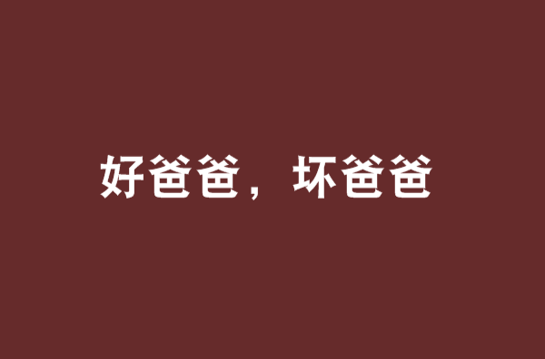 好爸爸，壞爸爸(小說)