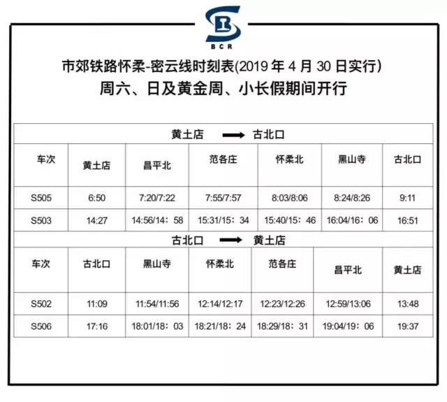 市郊鐵路S5線時刻表 周六日 假期 黃金周開行