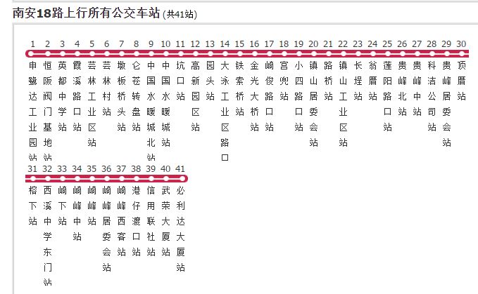 南安公交18路