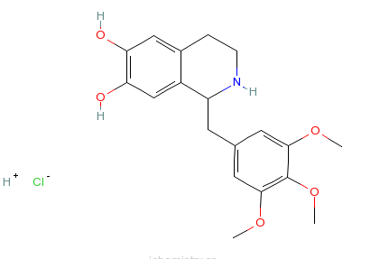 (S)-1,2,3,4-四氫-1-[（3,4,5-三甲氧基苯基）甲基]-6,7-異喹啉二醇鹽酸鹽