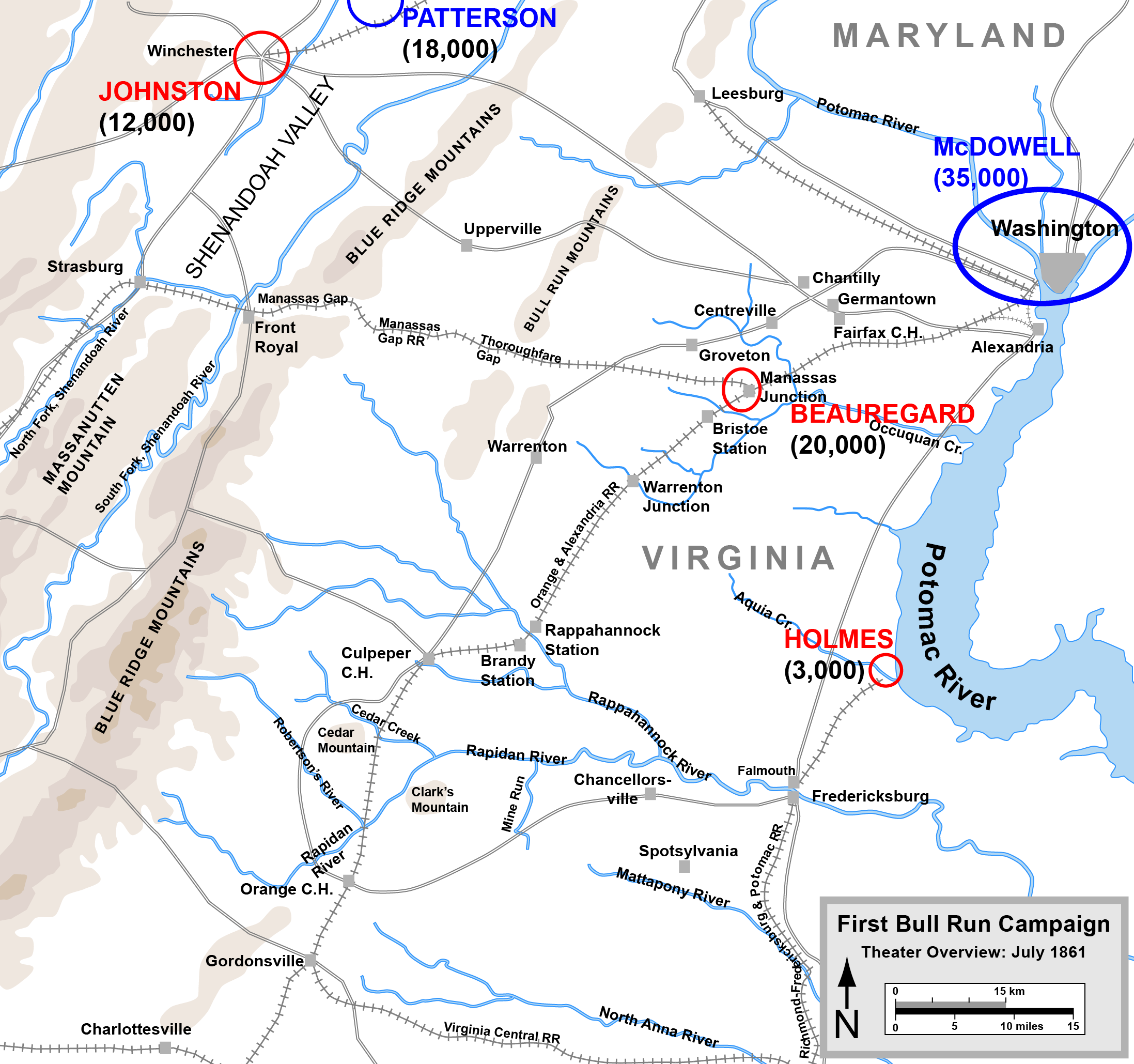 北維吉尼亞戰區在1861年7月