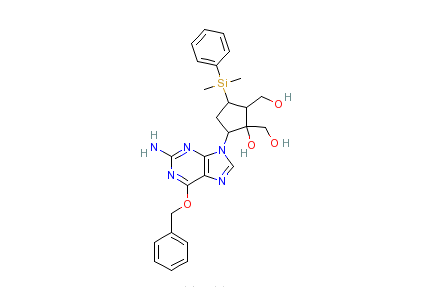 [(1S,2S,3S,5S)-5-[2-氨基-6-（苄氧基）-9H-嘌呤-6-基]-3-（二甲基苯基矽烷基）-1-羥基環戊烷]-1,2-二甲醇