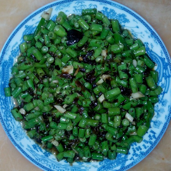 豆角炒橄欖菜