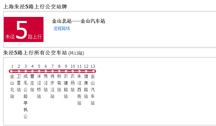 上海公交朱涇5路