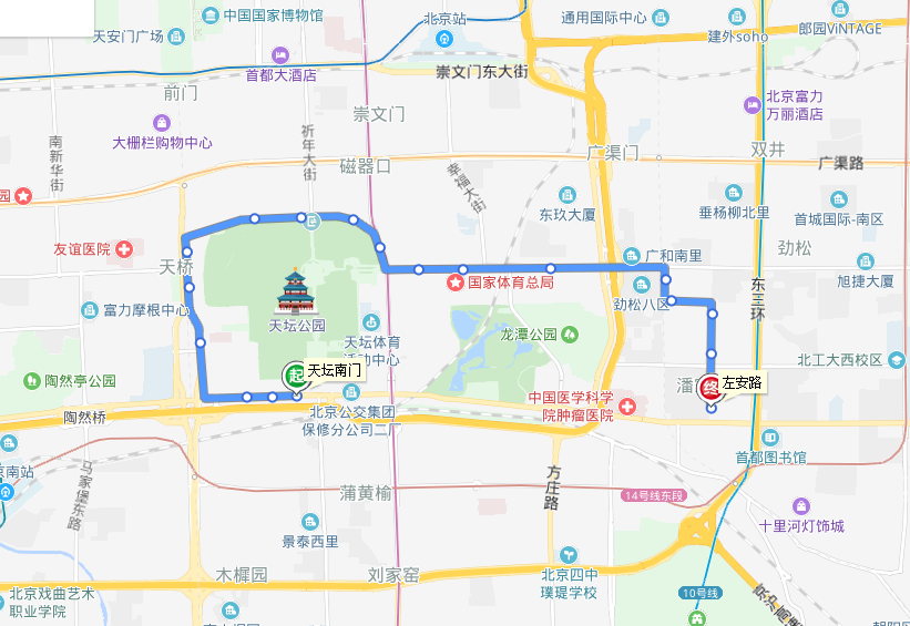 北京公交36路線路走向