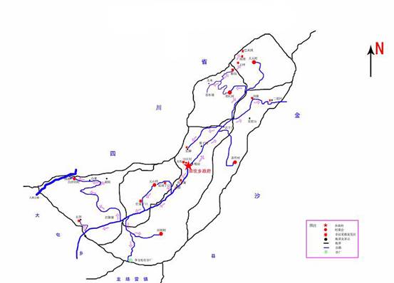 田坎鄉行政區劃圖