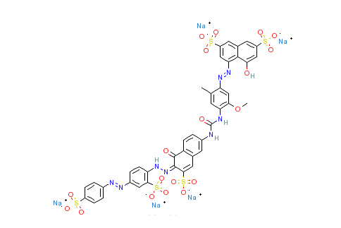 4-羥基-5-[[4-[[[[5-羥基-7-磺基-6-[[2-磺基-4-[（4-磺基苯基）偶氮]苯基]偶氮]-2-萘基]氨基]羰基]氨基]-5-甲