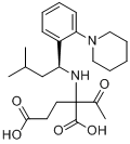 (S)-3-甲基-1-[2-（1-哌啶基）苯基]丁胺。N-乙醯-L-谷氨酸鹽