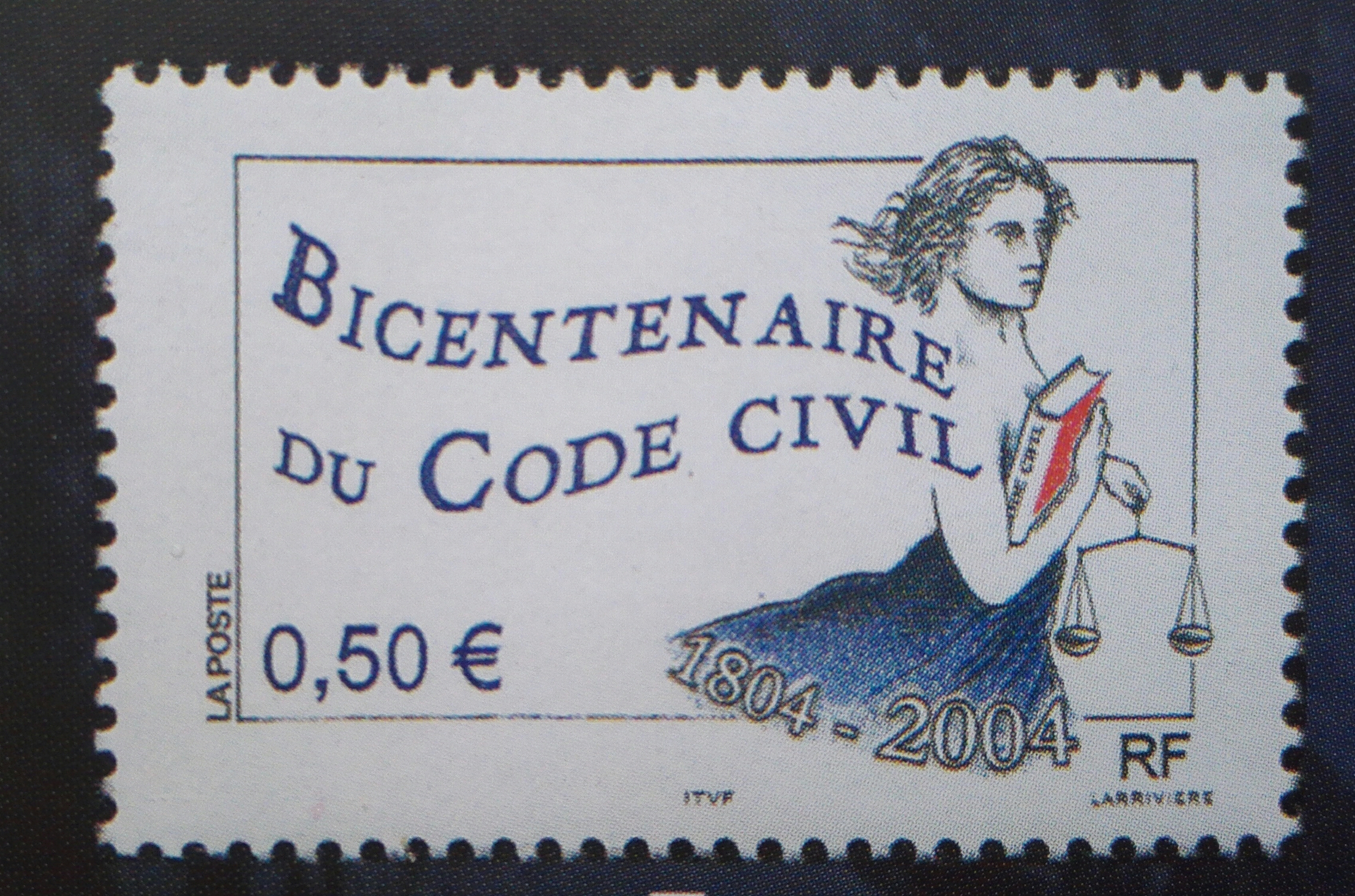 紀念《民法典》頒行200周年（法國2004年郵票）