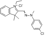 2-[[（4-氯苯基）甲基亞肼基]甲基]-1-乙基-3,3-二甲基-3H-吲哚翁氯化物