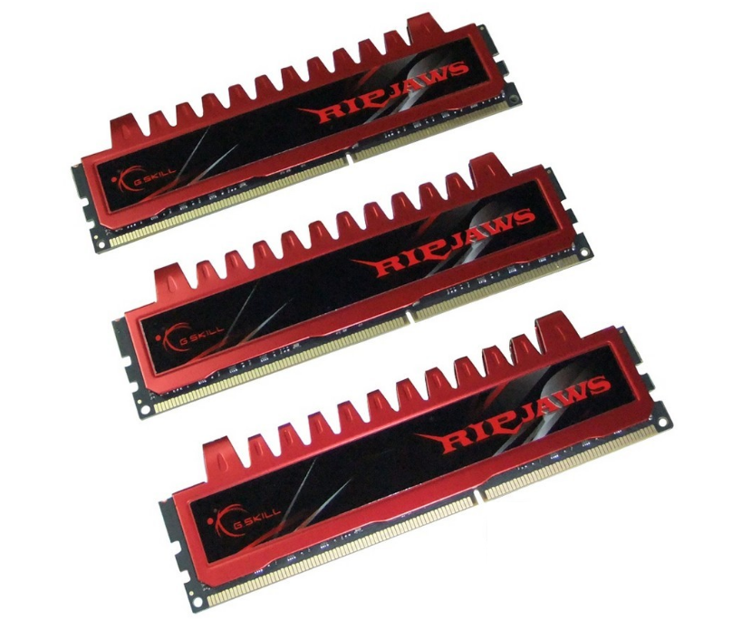 芝奇12GB DDR3 1600(F3-12800CL9T-12GBRL)三通道記憶體套裝