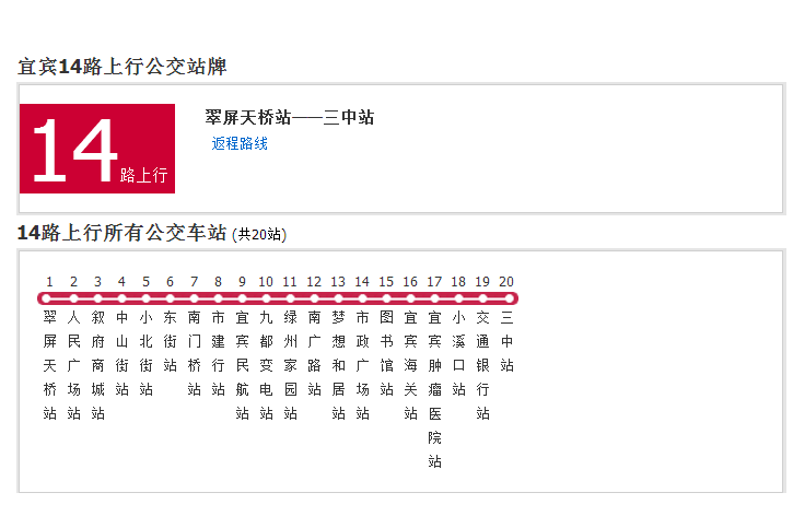 宜賓公交14路